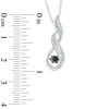 Thumbnail Image 1 of Unstoppable Love™ 0.09 CT. T.W. Enhanced Black and White Diamond Cascading Infinity Pendant in Sterling Silver