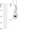 Thumbnail Image 2 of Unstoppable Love™ 0.09 CT. T.W. Enhanced Black and White Diamond Cascading Infinity Pendant in Sterling Silver