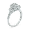 Thumbnail Image 1 of 0.45 CT. T.W. Diamond Past Present Future® Oval Double Frame Engagement Ring in 10K White Gold
