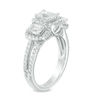 Thumbnail Image 1 of 2.20 CT. T.W. Certified Canadian Emerald-Cut Diamond Three Stone Engagement Ring in 14K White Gold (I/I1)