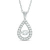 Unstoppable Love™ 0.37 CT. T.W. Diamond Teardrop Pendant in 10K White Gold