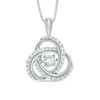 Thumbnail Image 1 of Unstoppable Love™ 0.45 CT. T.W. Diamond Celtic Love Knot Pendant in 10K White Gold
