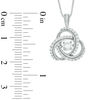 Thumbnail Image 2 of Unstoppable Love™ 0.45 CT. T.W. Diamond Celtic Love Knot Pendant in 10K White Gold