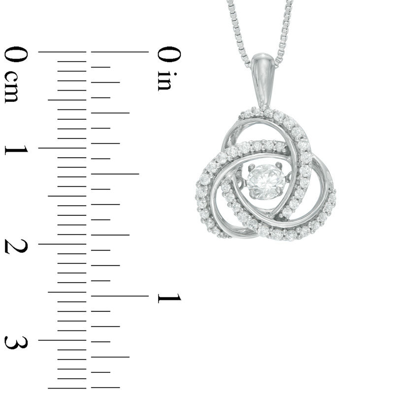 Main Image 2 of Unstoppable Love™ 0.45 CT. T.W. Diamond Celtic Love Knot Pendant in 10K White Gold