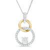 0.40 CT. T.W. Certified Canadian Diamond Interlocking Circle Pendant in 14K Two-Tone Gold (I/I2) - 17"