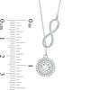 Thumbnail Image 1 of Unstoppable Love™ 0.33 CT. T.W. Diamond Double Frame and Infinity Lariat Necklace in 10K White Gold