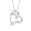 Unstoppable Love™ 0.11 CT. T.W. Diamond Tilted Heart Pendant in Sterling Silver