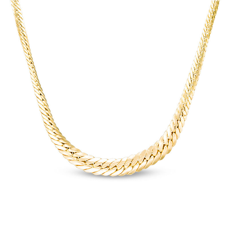 Herringbone Chain Necklace in 14K Gold - 18"|Peoples Jewellers