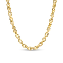 Italian Gold 3.8mm Sparkle Rope Chain Necklace in 14K Gold - 18&quot;