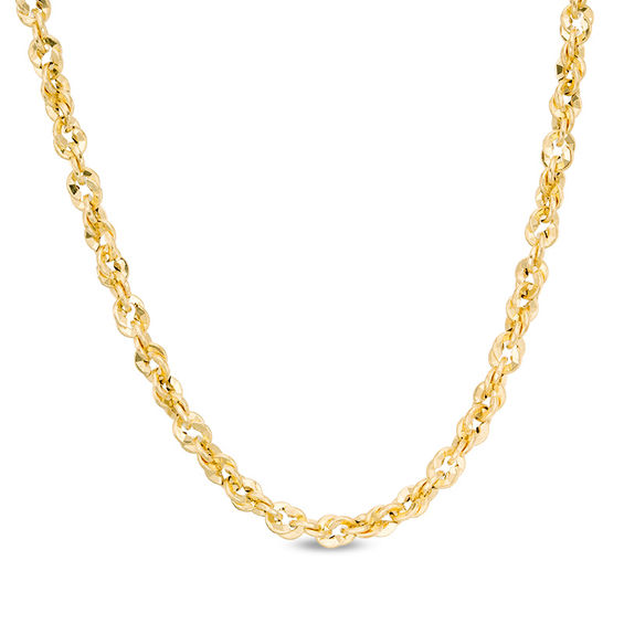 3.8mm Sparkle Rope Chain Necklace in 14K Gold - 18