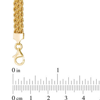 6.0mm Triple Rope Chain Bracelet in 14K Gold - 7.5"