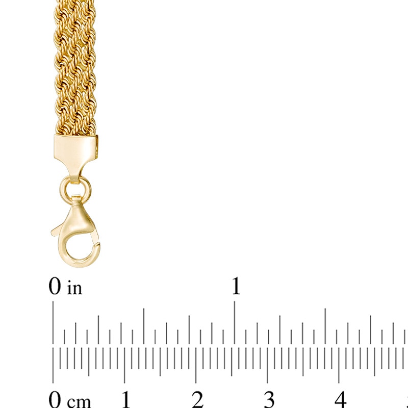 6.0mm Triple Rope Chain Bracelet in 14K Gold - 7.5"