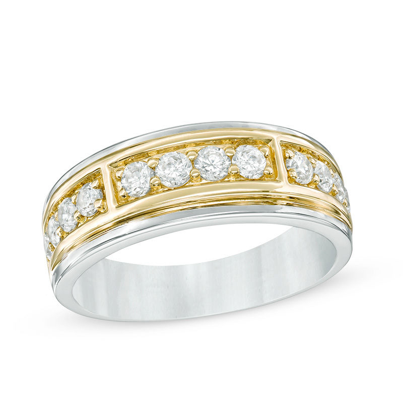 Men's 1.00 CT. T.W. Diamond Band in 14K Two-Tone Gold|Peoples Jewellers