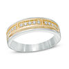 Thumbnail Image 0 of Men's 0.25 CT. T.W. Diamond Wedding Band in 14K Two-Tone Gold