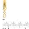 Thumbnail Image 2 of Italian Gold 6.0mm Double Row Curb Chain Bracelet in 14K Gold - 7.5"