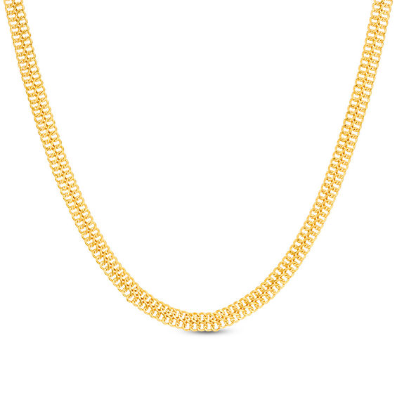 Double row gold chain discount