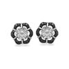Thumbnail Image 3 of 0.13 CT. T.W. Enhanced Black and White Diamond Stud Earrings Set in Sterling Silver