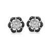 Thumbnail Image 2 of 0.13 CT. T.W. Enhanced Black and White Diamond Stud Earrings Set in Sterling Silver