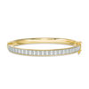 Glitter Enamel Striped Bangle in 14K Gold