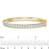 Thumbnail Image 1 of Glitter Enamel Striped Bangle in 14K Gold