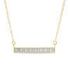 Thumbnail Image 0 of Italian Gold Glitter Enamel Striped Sideways Bar Necklace in 14K Gold