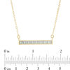 Thumbnail Image 1 of Italian Gold Glitter Enamel Striped Sideways Bar Necklace in 14K Gold