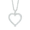 0.16 CT. T.W. Diamond Heart Pendant in 10K White Gold