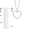 0.16 CT. T.W. Diamond Heart Pendant in 10K White Gold