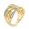 Thumbnail Image 1 of 0.23 CT. T.W. Diamond Interlocking Loops Ring in 10K Gold