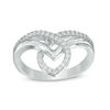 Thumbnail Image 0 of 0.23 CT. T.W. Diamond Marquise Chevron Ring in Sterling Silver