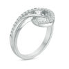 Thumbnail Image 1 of 0.23 CT. T.W. Diamond Marquise Chevron Ring in Sterling Silver