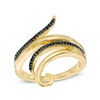 Thumbnail Image 0 of 0.09 CT. T.W. Black Diamond Wrap Ring in 10K Gold