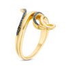 Thumbnail Image 1 of 0.09 CT. T.W. Black Diamond Wrap Ring in 10K Gold