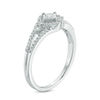 Thumbnail Image 1 of 0.23 CT. T.W. Diamond Tilted Cushion Frame Promise Ring in Sterling Silver