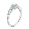 Thumbnail Image 2 of 0.23 CT. T.W. Diamond Tilted Cushion Frame Promise Ring in Sterling Silver