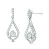 Thumbnail Image 1 of 0.33 CT. T.W. Diamond Teardrop Earrings in 10K White Gold