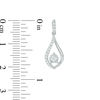 Thumbnail Image 1 of 0.33 CT. T.W. Diamond Teardrop Earrings in 10K White Gold