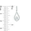 Thumbnail Image 2 of 0.33 CT. T.W. Diamond Teardrop Earrings in 10K White Gold