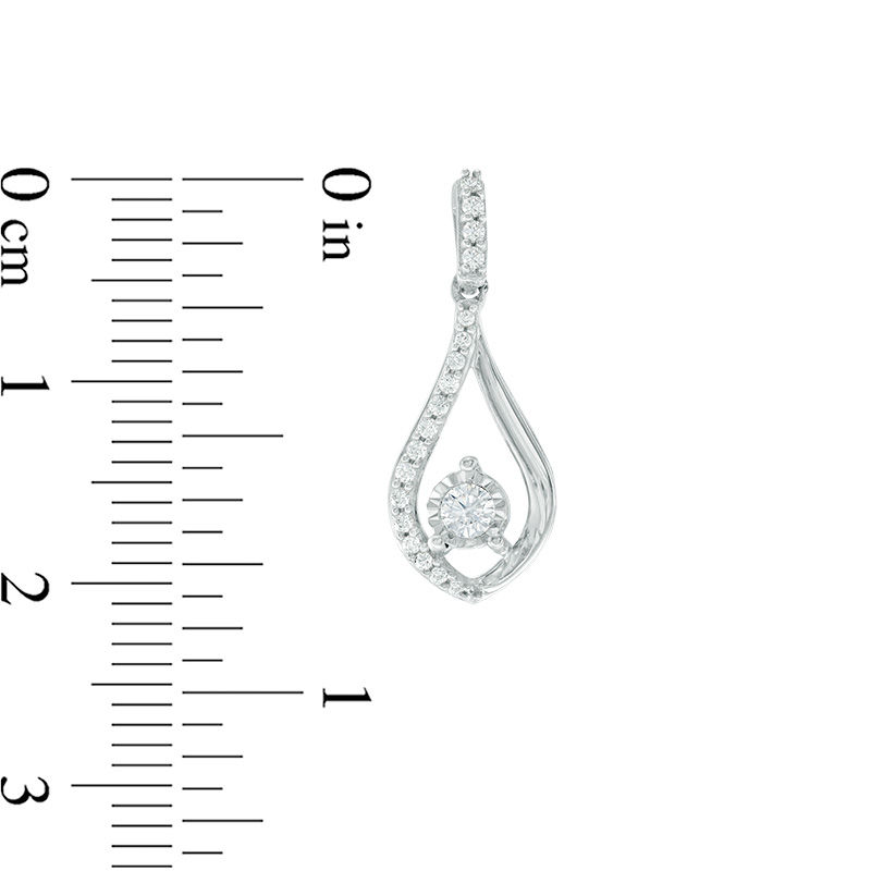 0.33 CT. T.W. Diamond Teardrop Earrings in 10K White Gold