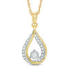 Thumbnail Image 0 of 0.16 CT. T.W. Diamond Teardrop Pendant in 10K Gold