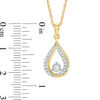 Thumbnail Image 1 of 0.16 CT. T.W. Diamond Teardrop Pendant in 10K Gold