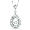Thumbnail Image 1 of Unstoppable Love™ 0.95 CT. T.W. Diamond Double Teardrop Pendant in 14K White Gold