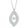 Thumbnail Image 1 of Unstoppable Love™ 0.95 CT. T.W. Diamond Open Flame Pendant in 14K White Gold