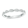 Thumbnail Image 0 of 0.12 CT. T.W. Diamond Twist Vintage-Style Eternity Band in 10K White Gold