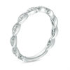 Thumbnail Image 1 of 0.12 CT. T.W. Diamond Twist Vintage-Style Eternity Band in 10K White Gold
