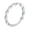 Thumbnail Image 2 of 0.12 CT. T.W. Diamond Twist Vintage-Style Eternity Band in 10K White Gold
