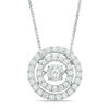 Thumbnail Image 0 of Unstoppable Love™ 0.95 CT. T.W. Diamond Double Frame Pendant in 14K White Gold