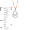 Thumbnail Image 1 of Unstoppable Love™ 0.23 CT. T.W. Diamond Teardrop Pendant in 10K Rose Gold