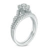 Thumbnail Image 1 of 0.50 CT. T.W. Diamond Frame Vine Split Shank Bridal Set in 10K White Gold