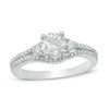 Thumbnail Image 0 of 0.87 CT. T.W. Diamond Split Shank Engagement Ring in 10K White Gold